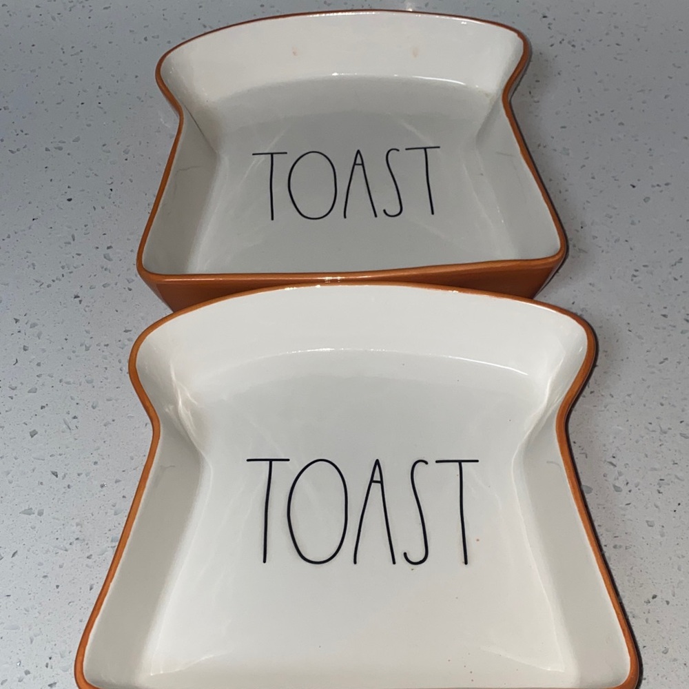 Rae Dunn Artisan Collection Toast Plates